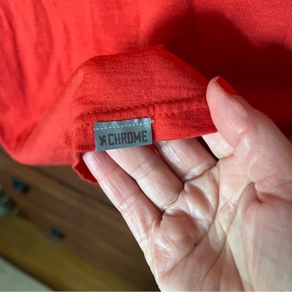 Chrome M Red Longsleeves MERINO WOOL Blend Women's Sweater Hoodie It#C52 - Picture 5 of 11